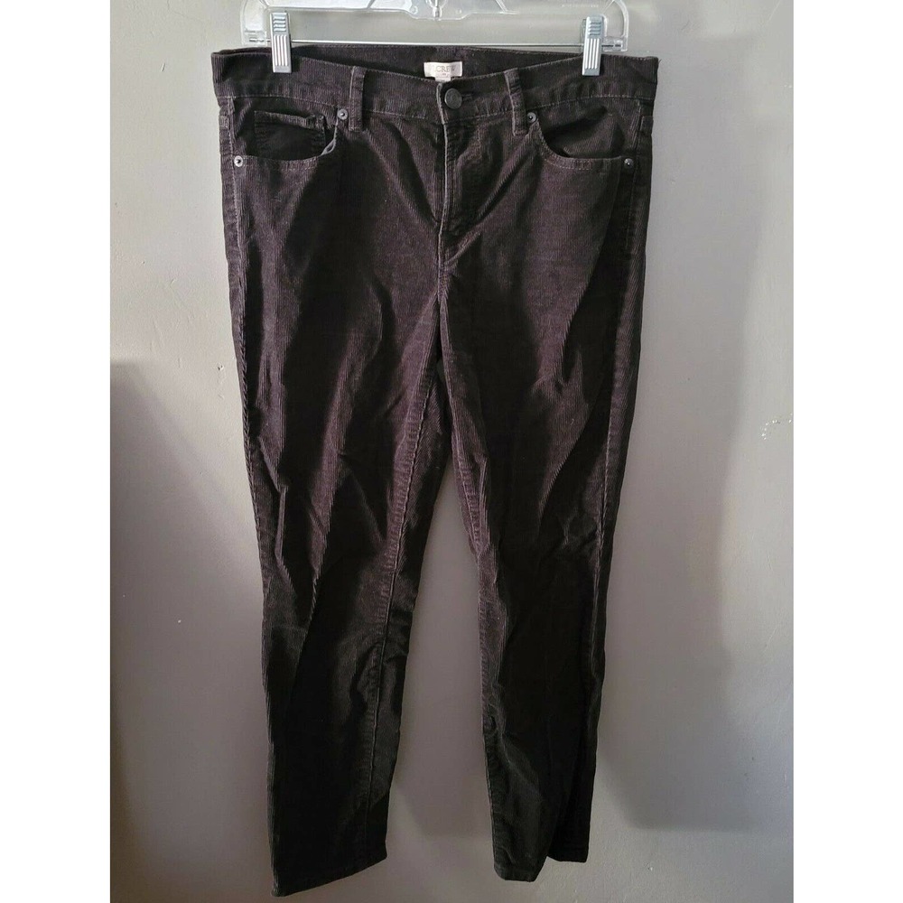 J. Crew dark brown Toothpick Corduroys pants Cords 28 32X27 short petite - Picture 2 of 7